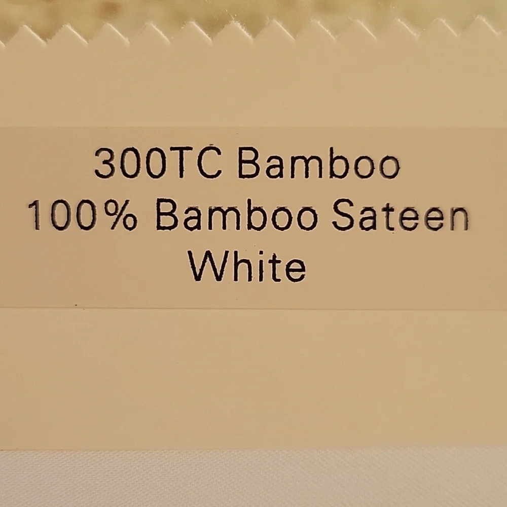 HB CLOUDLAND Elegant Queen 100% Bamboo Sateen White Bed Sheets. Hypo-allergenic